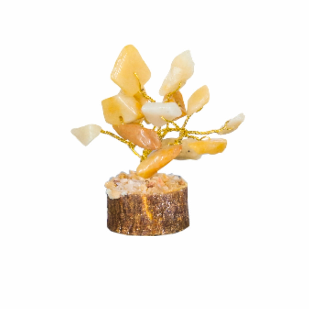 Yellow Jade 15 Beads Small Tree