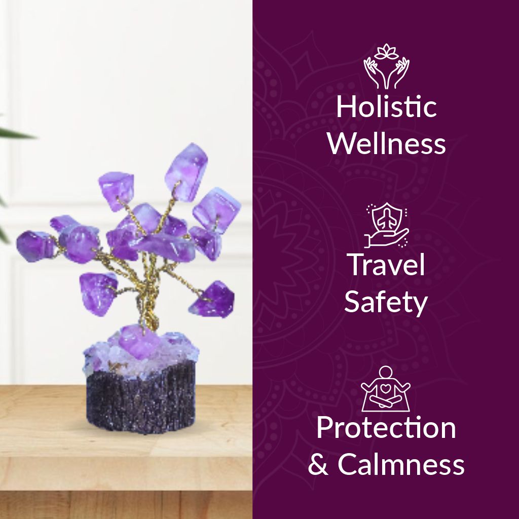 Amethyst 15 Beads Small Tree