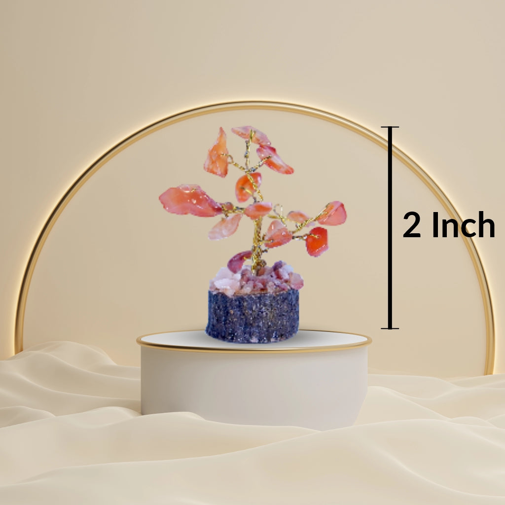 Orange Jasper 15 Beads Small Tree