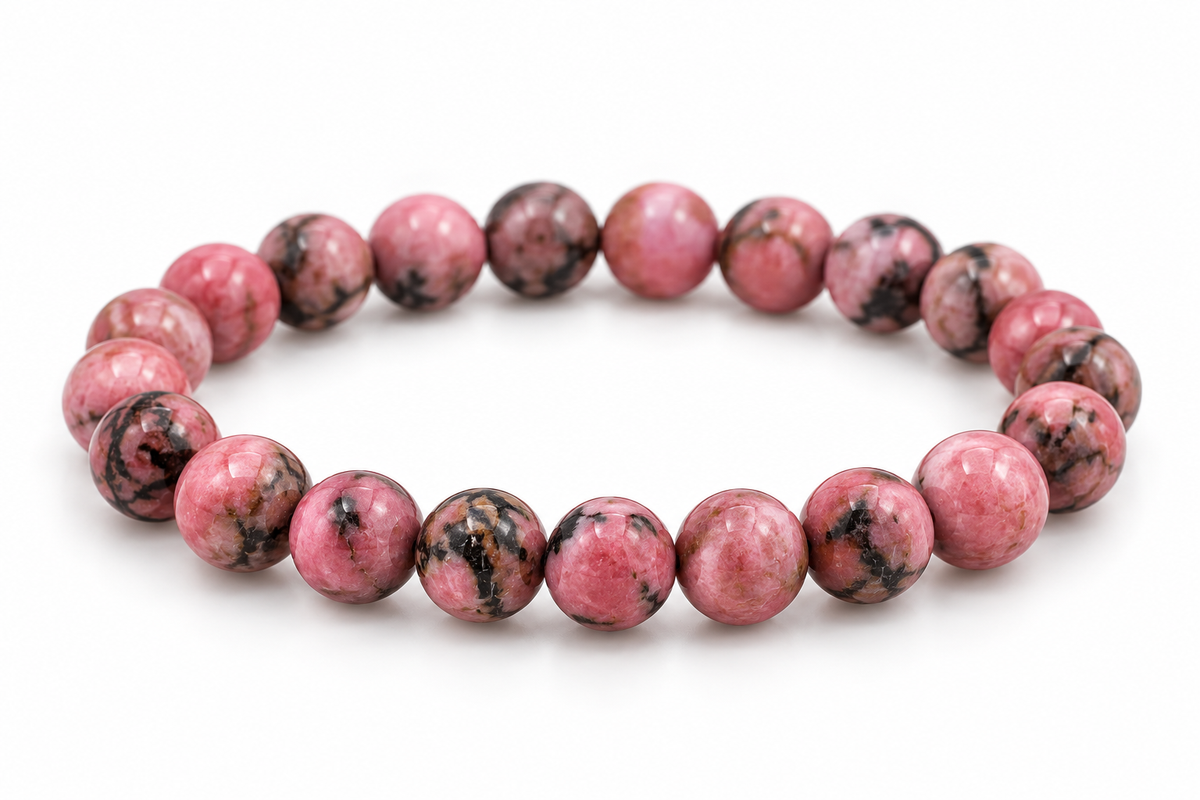 Rodonite Stone Bracelet Pink