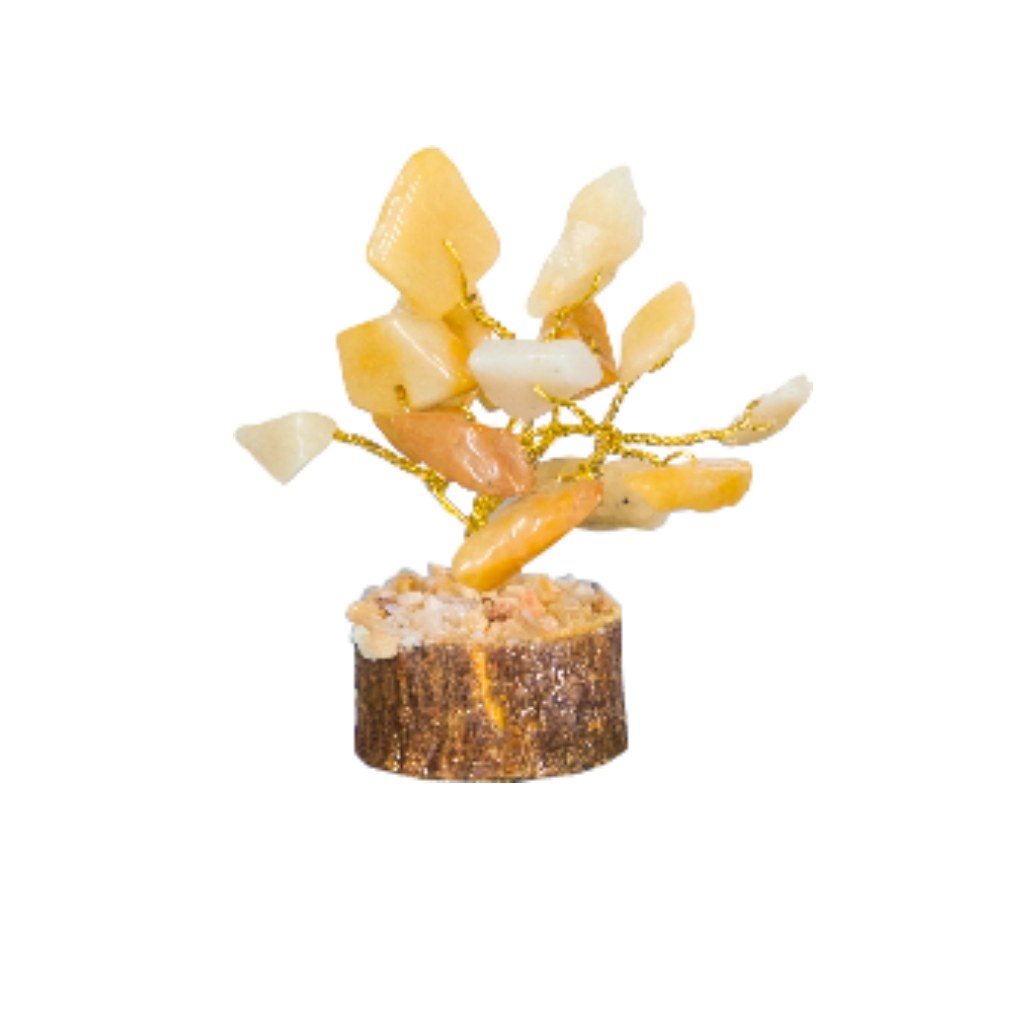 Yellow Jade 15 Beads Small Tree