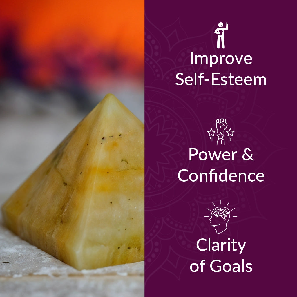 Yellow Jade Small Pyramid