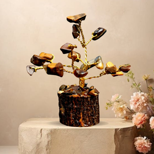 Tiger Eye 15 Beads Small Tree