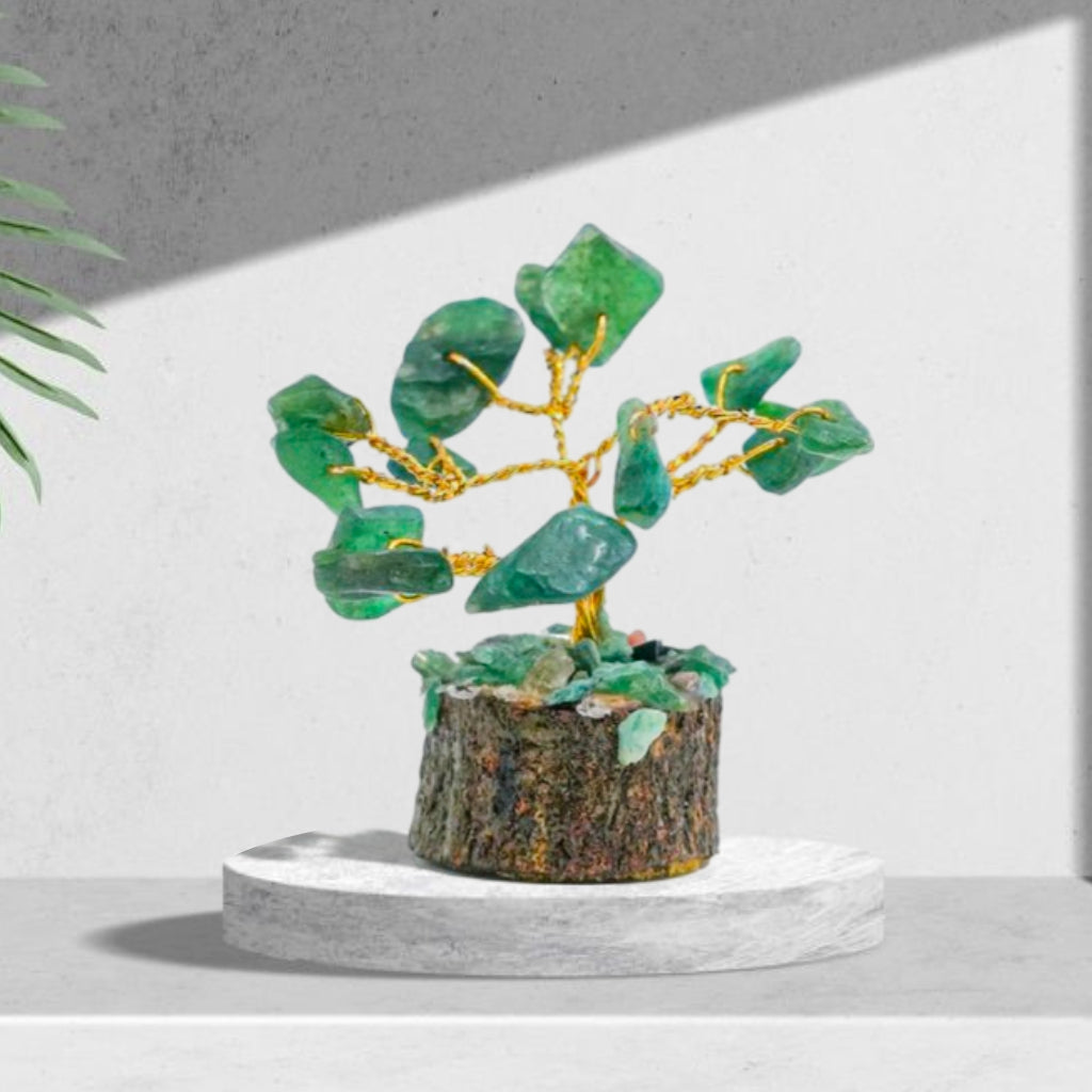Green Jade 15 Beads Small Tree