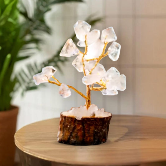 Clear Quartz 15 Beads Small Tree