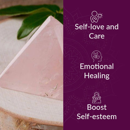 Rose Quartz Crystal Small Pyramid