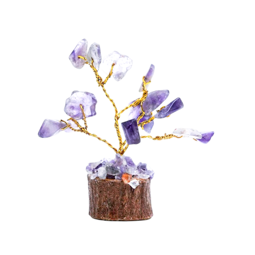 Amethyst 15 Beads Small Tree