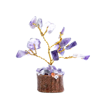 Amethyst 15 Beads Small Tree