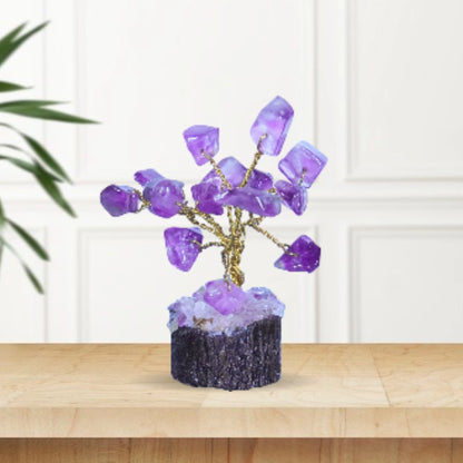Amethyst 15 Beads Small Tree