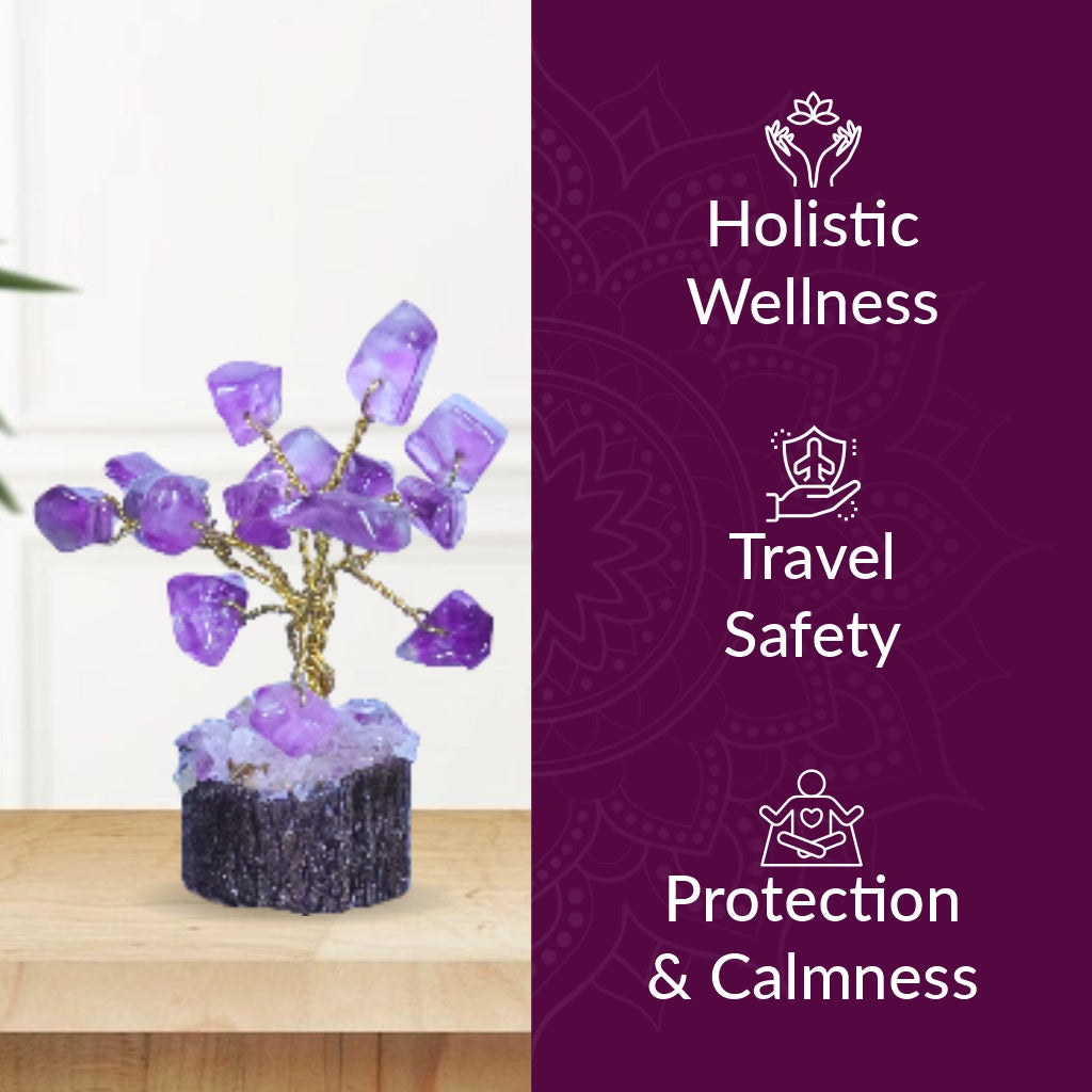 Amethyst 15 Beads Small Tree