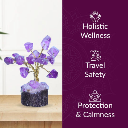 Amethyst 15 Beads Small Tree