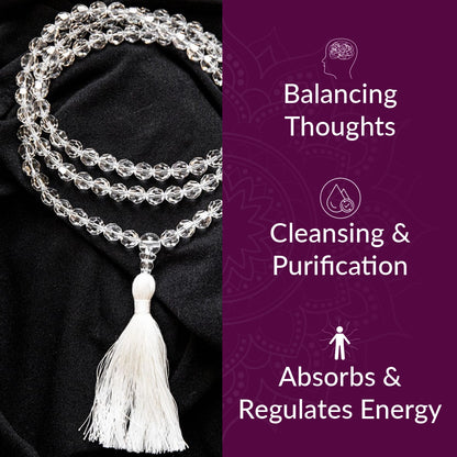 Clear Quartz 108 Beads Mala