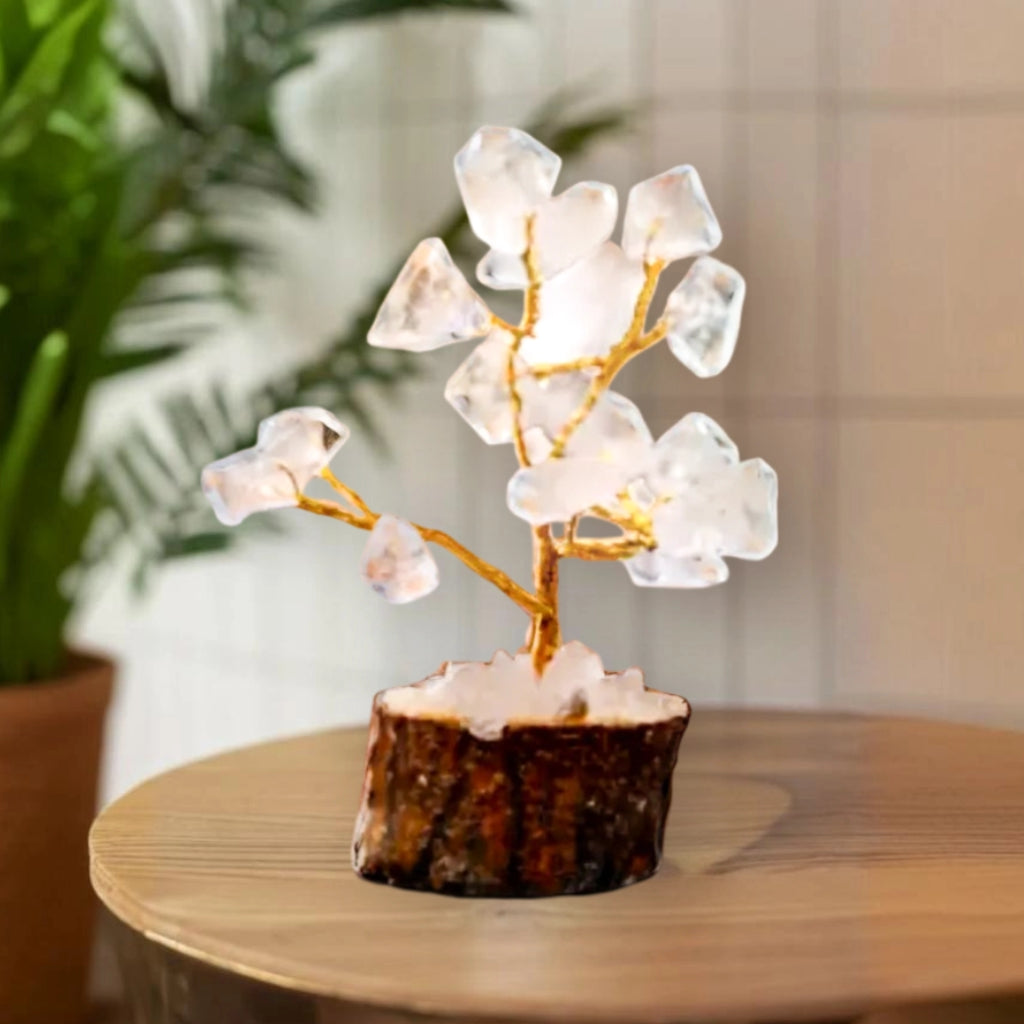 Clear Quartz 15 Beads Small Tree