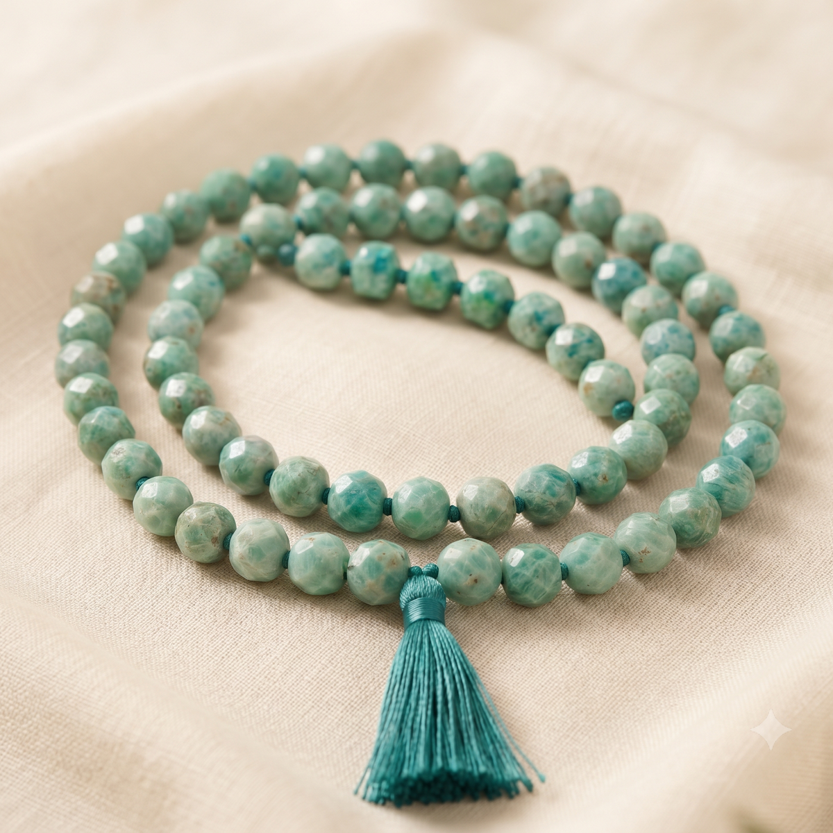 Amazonite Uncut Mala