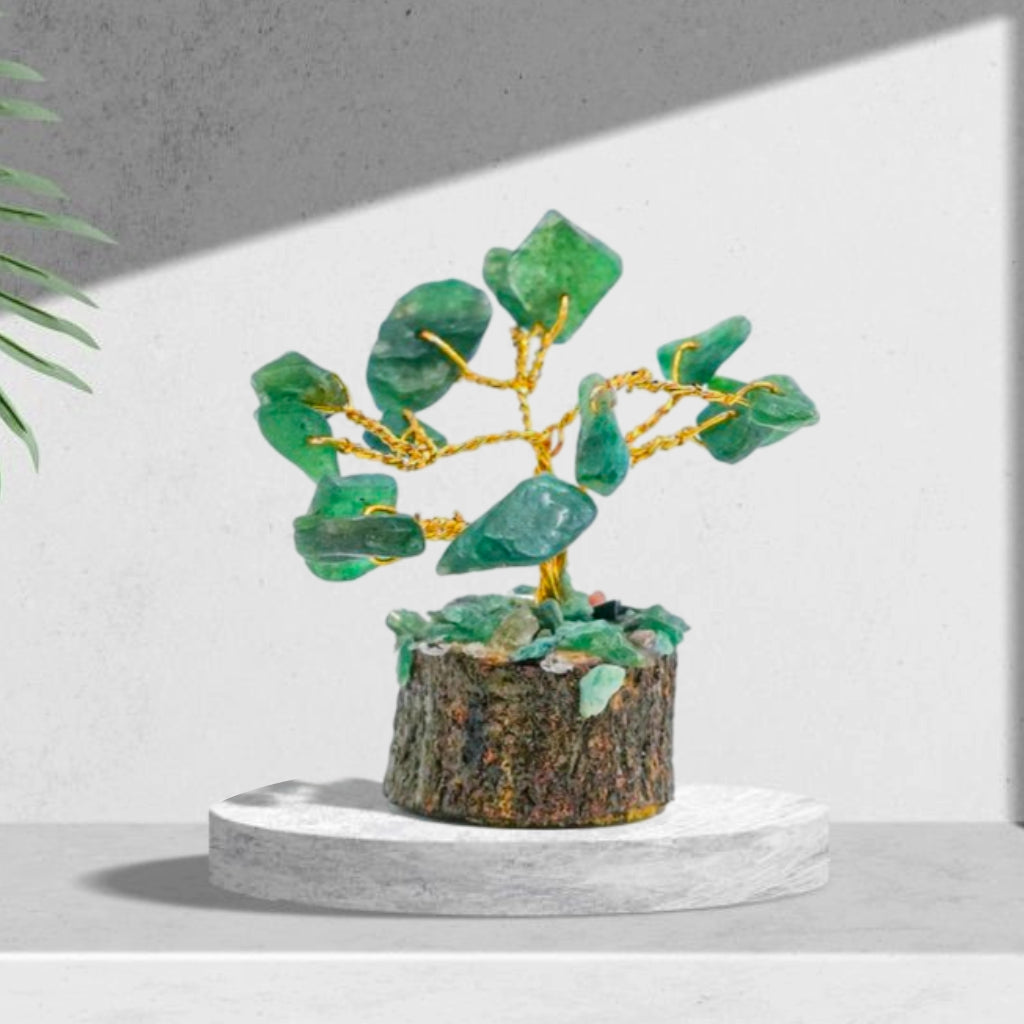 Green Jade 15 Beads Small Tree