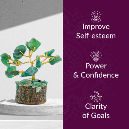 Green Jade 15 Beads Small Tree