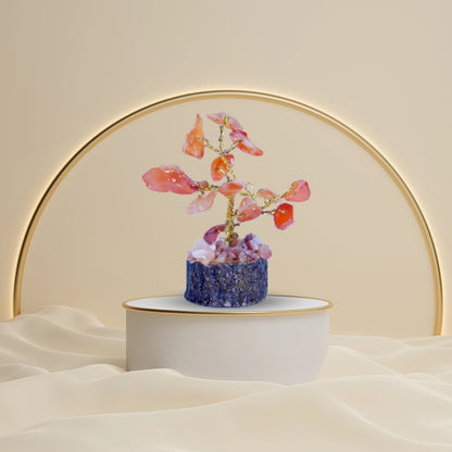 Orange Jasper 15 Beads Small Tree