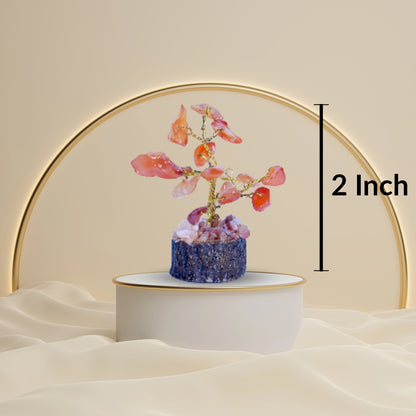 Orange Jasper 15 Beads Small Tree