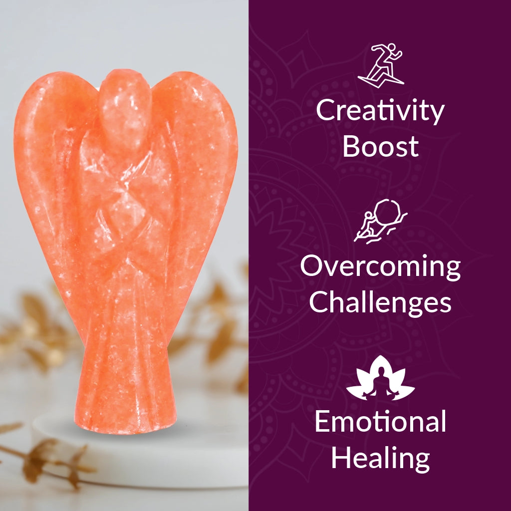 Orange Jasper Small Angel