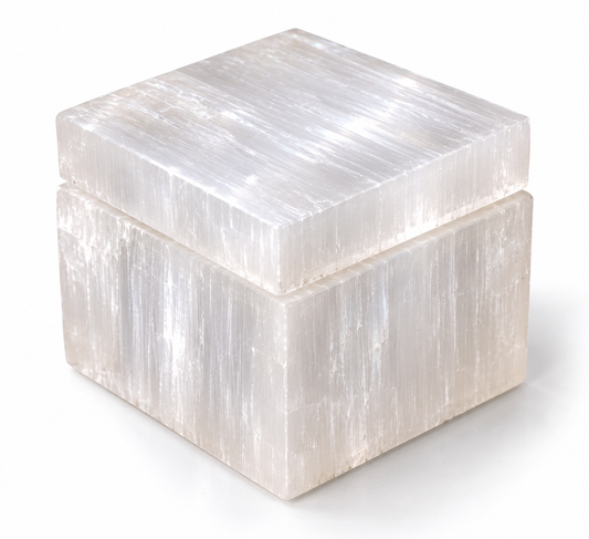 Selenite Wish Box - Cube