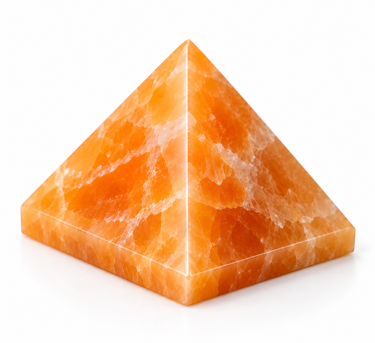 Orange Calcite Pyramid – Medium