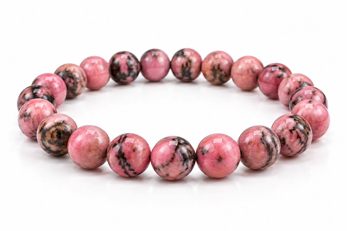 Rhodonite Pink Stone Bracelet
