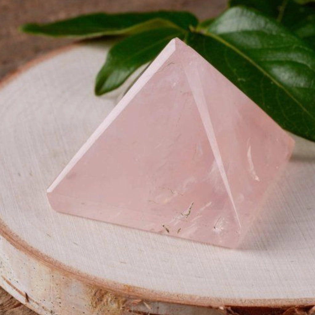 Rose Quartz Crystal Small Pyramid