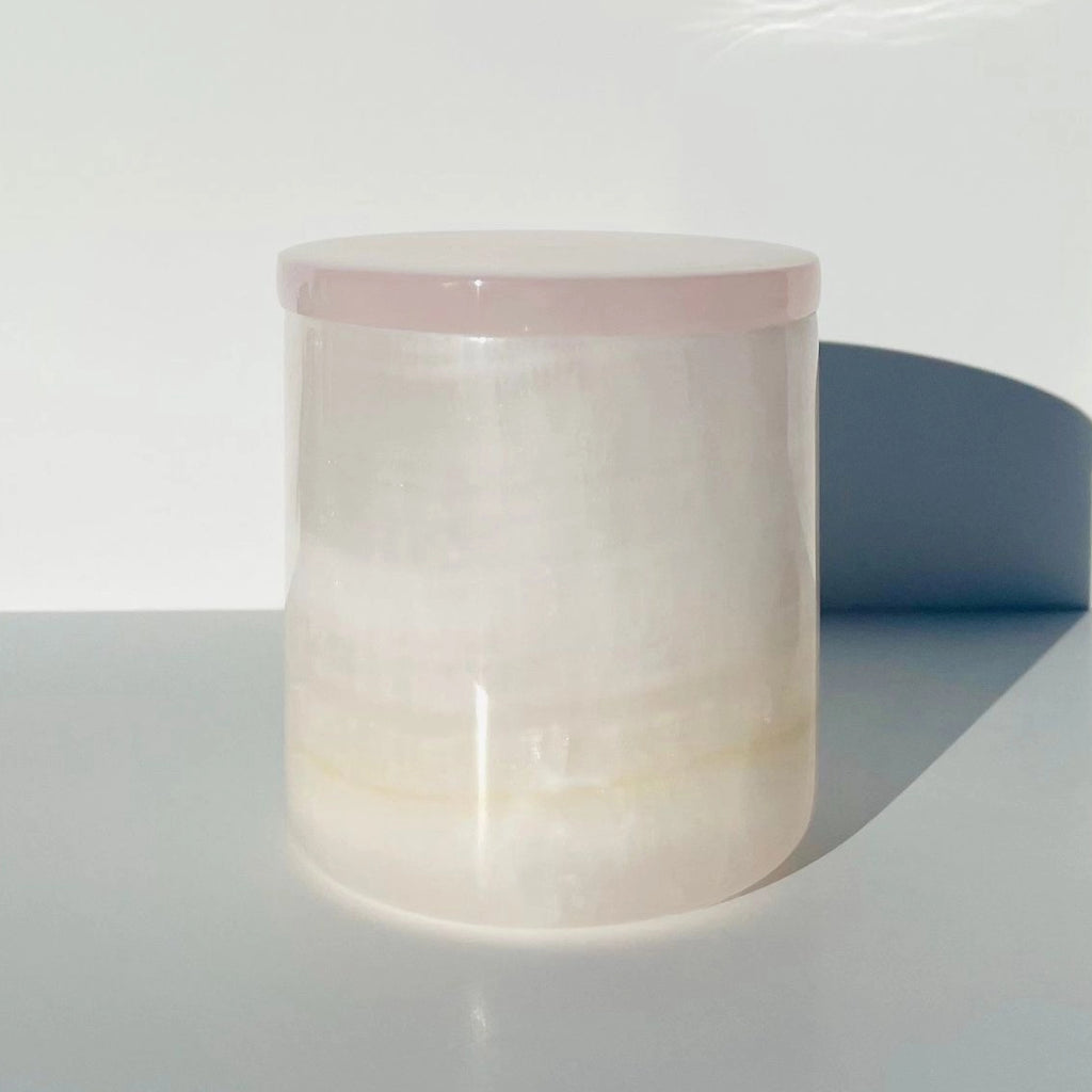 Selenite Wish Box - Cylindrical