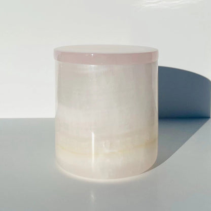 Selenite Wish Box - Cylindrical