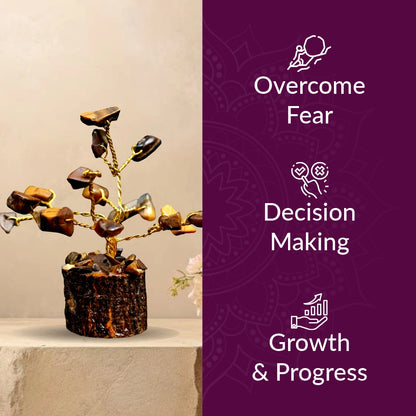 Tiger Eye 15 Beads Small Tree