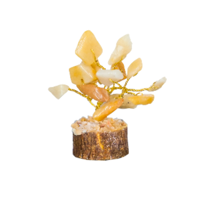 Yellow Jade 15 Beads Small Tree