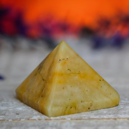 Yellow Jade Small Pyramid