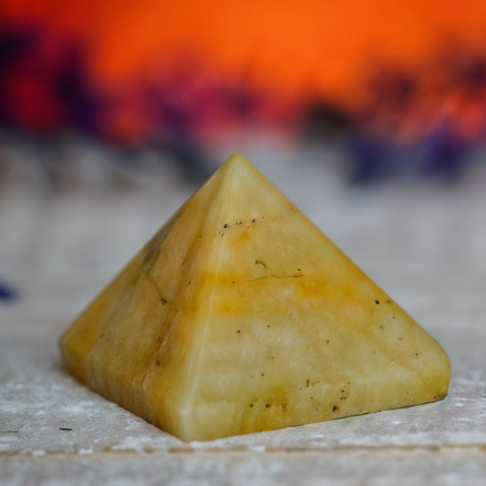 Yellow Jade Small Pyramid